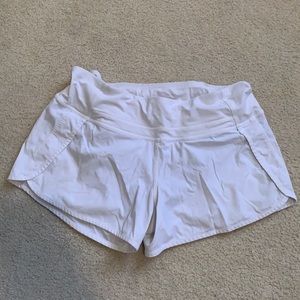 White Lululemon shorts
